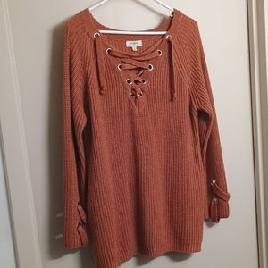 Umgee Terracotta Knit Sweater